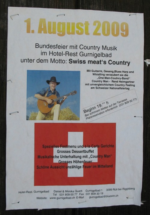 Swiss "meat's" country.